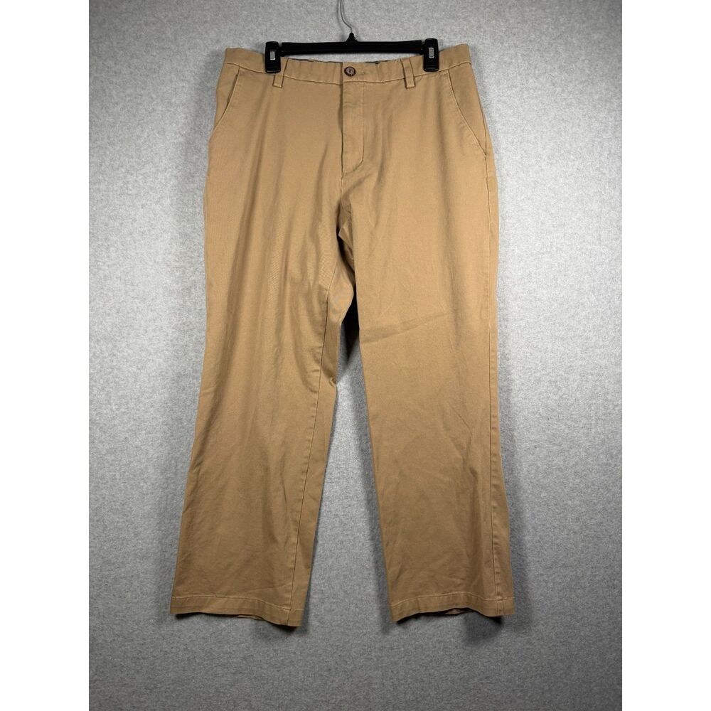 Dockers Men's 34x29 Tan Khaki Classic Fit Flat Front Chino Pants 3918